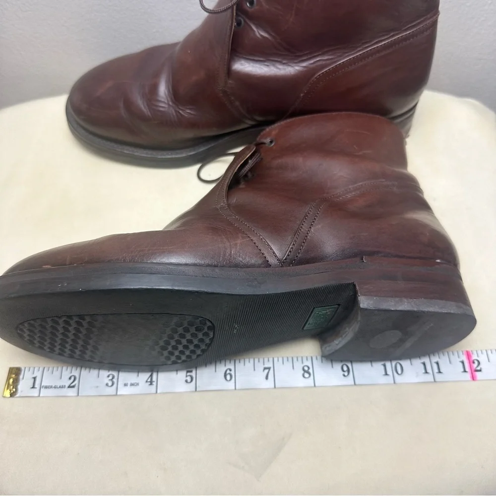 Dres Van Noten Men’s Vintage Brown Italian Leather Chukka Boots Estimated Sz 13